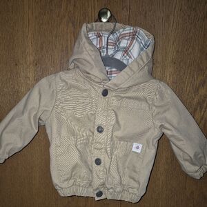 Carter's Beige Jacket with Plaid Lining